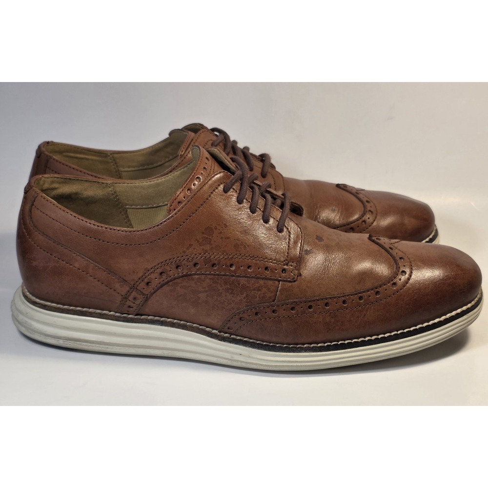 Cole Haan OriginalGrand Wingtip Oxford C26471 Mens 9M Brown Casual Leather Shoes - Picture 5 of 11